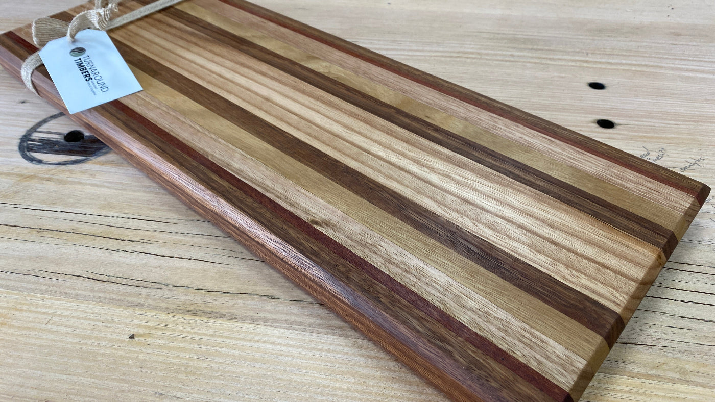 Symmetrical small serving board (recycled) 460mm x 190mm