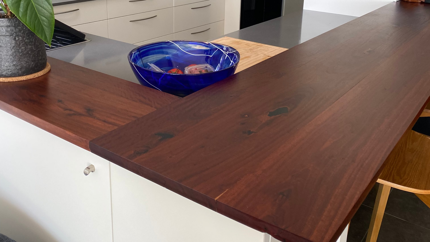 Reds - Australian recycled hardwood benchtops